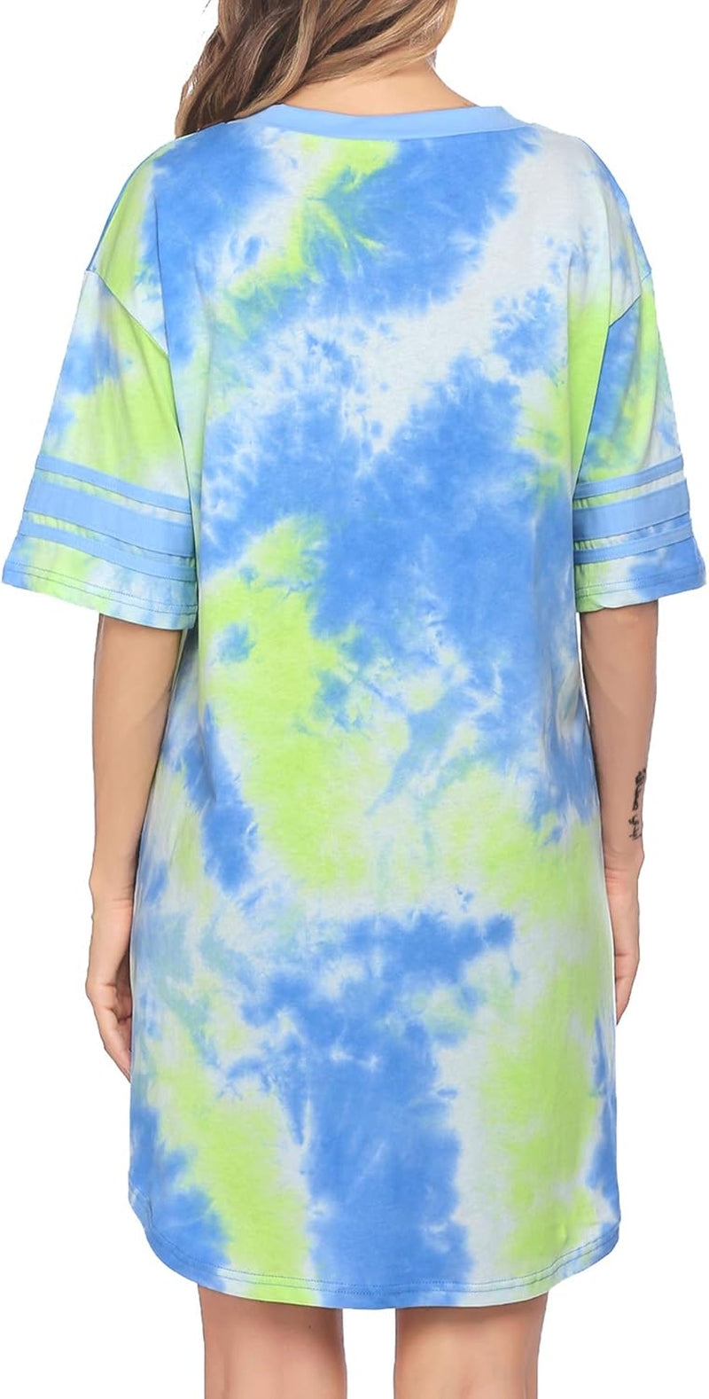Womens Nightgown Short Sleeve Sleepshirt